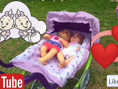 Bebés gemelos paseo en carreola por la casa Dibujos felices y juguetes divertidos Youtube Kids