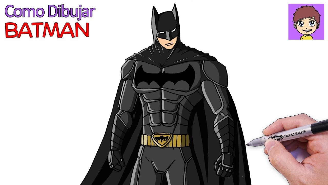 Como Dibujar a Batman Paso a Paso #2 - Dibujos para Dibujar - Dibujos Faciles de Batman