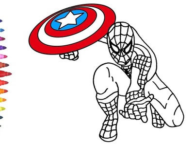 Como Dibujar Spiderman Cápitan America.