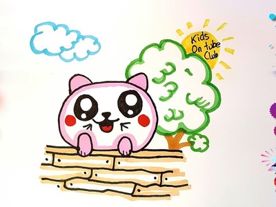 Como dibujar un GATO KAWAII facil - funny cat