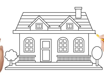 Cómo dibujar una casa | Dibujos sencillos