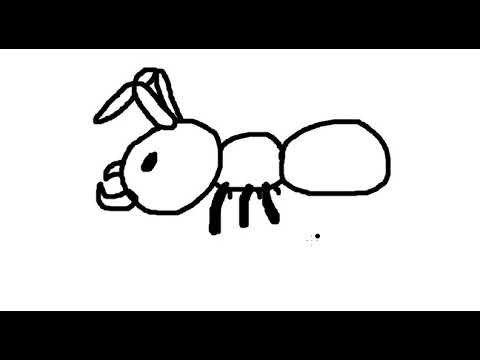 Como dibujar una hormiga. How to draw a ant