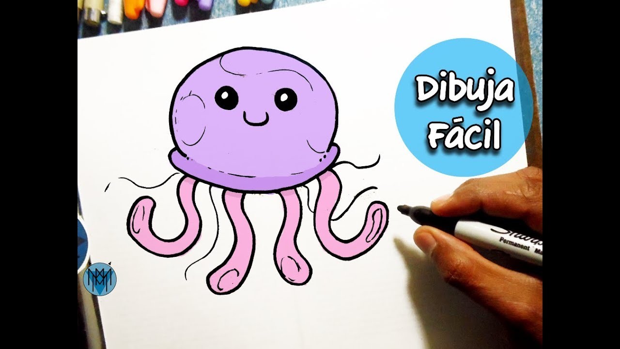 Cómo Dibujar una Medusa Kawaii Fácil | How to Draw a Jellyfish KAWAII