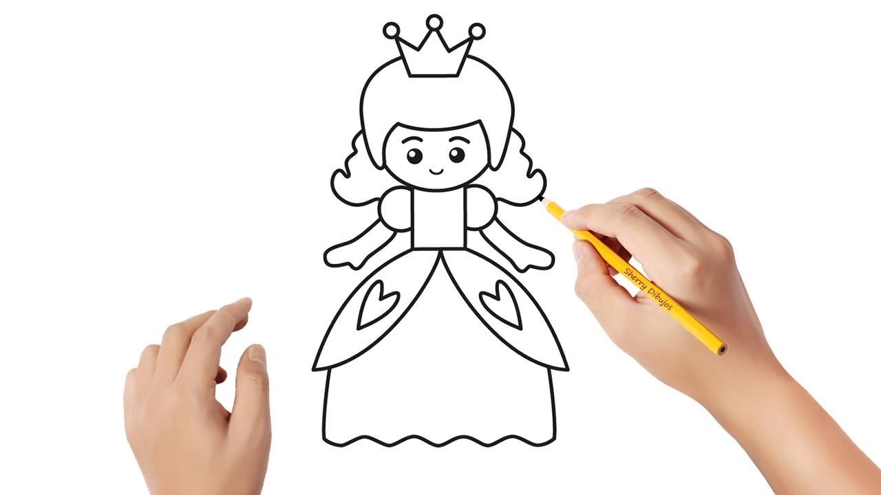 Cómo dibujar una princesita | Dibujos sencillos