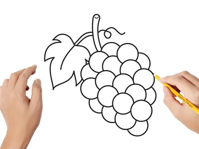 Cómo dibujar uvas | Dibujos sencillos
