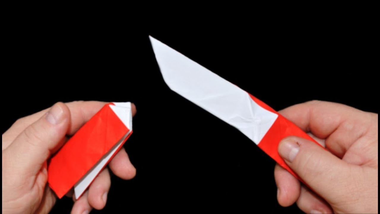 Como Hacer un Cuchillo de Papel - origami