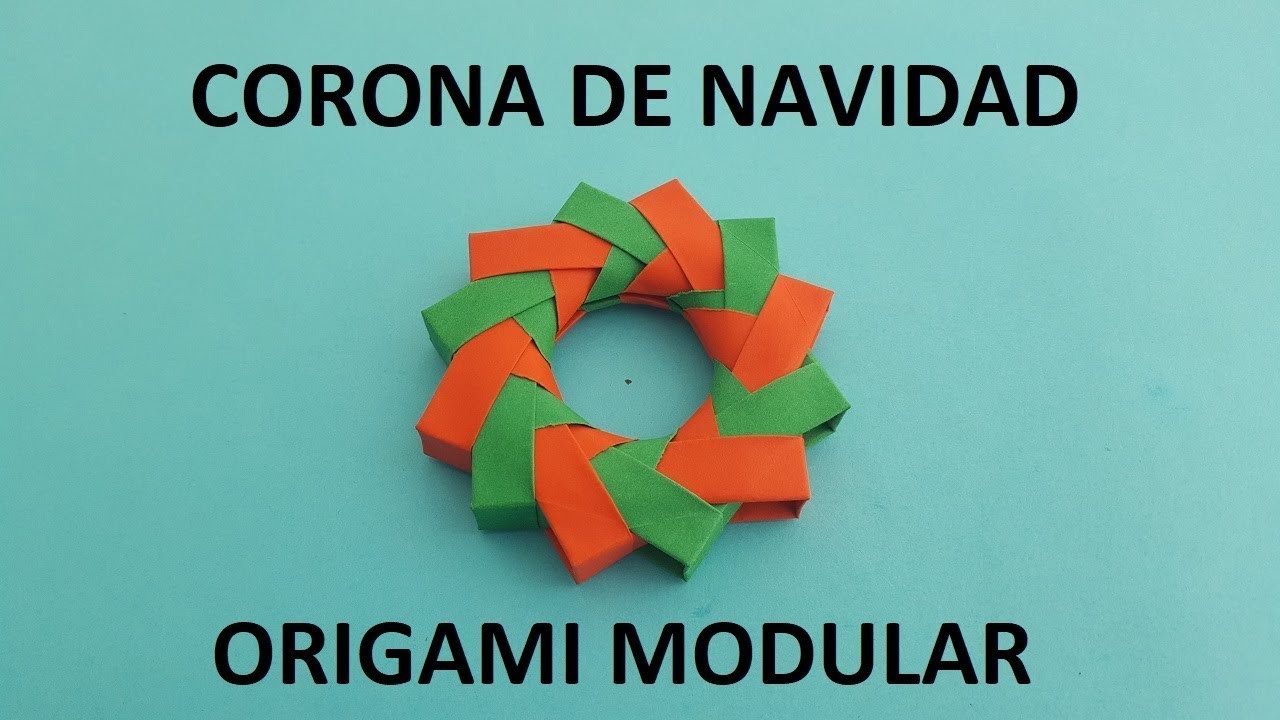 CORONA de NAVIDAD ???? para la PUERTA | Origami FÁCIL ✅ | PASO A PASO | SIN PEGAMENTO