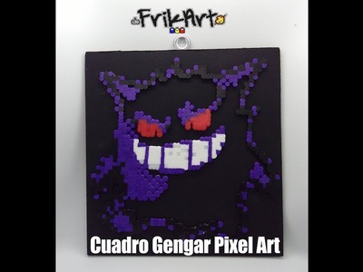 Cuadro Gengar en pixel art - Perler Beads
