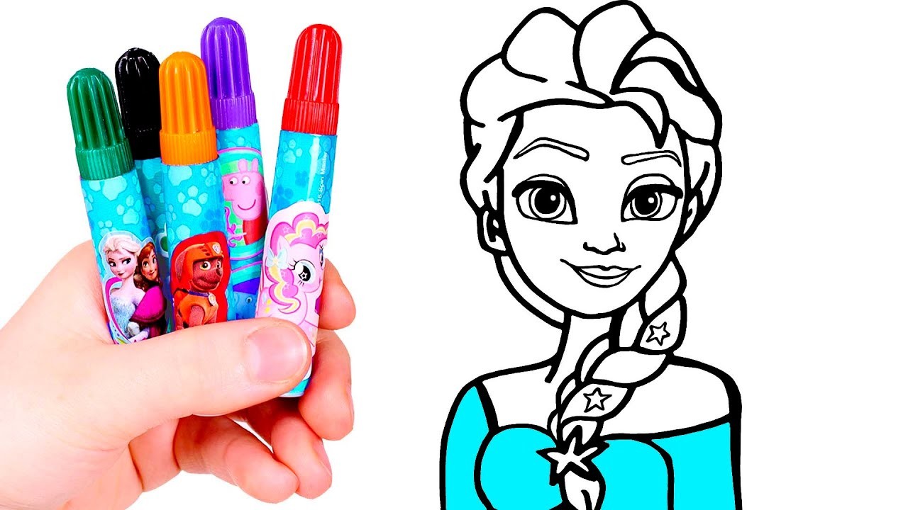 Dibuja y Colorea a Elsa ????❄???? Dibujos para pintar