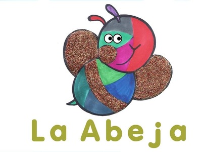 Dibujar y Colorea La Abeja | Dibujos Para Niños | Aprender Colores & Animales & Español y Inglés