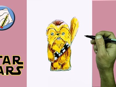 Dibujos  para niños - Como dibujar y colorear a Chubaca Chewbacca * Fácil de Star Wars