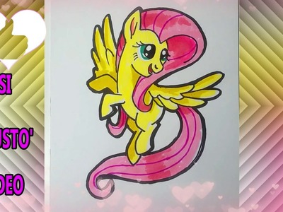Dibujos para niños * Como dibujar y colorear a Fluttershy de My Little Pony  paso a paso fácil