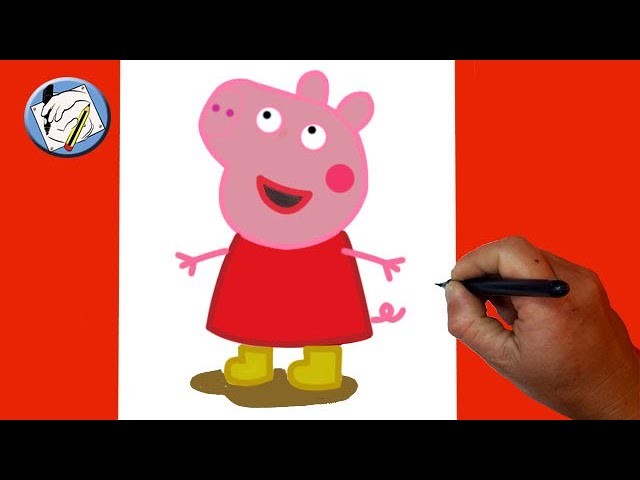 Dibujos para pintar fácil para niños y niñas *como dibujar y colorear a Peppa Pig paso a paso