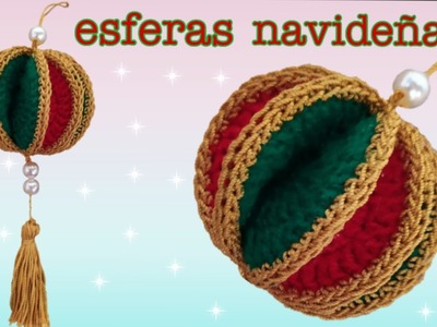Esferas Navideñas hechas con lana fáciles y rápido de hacer