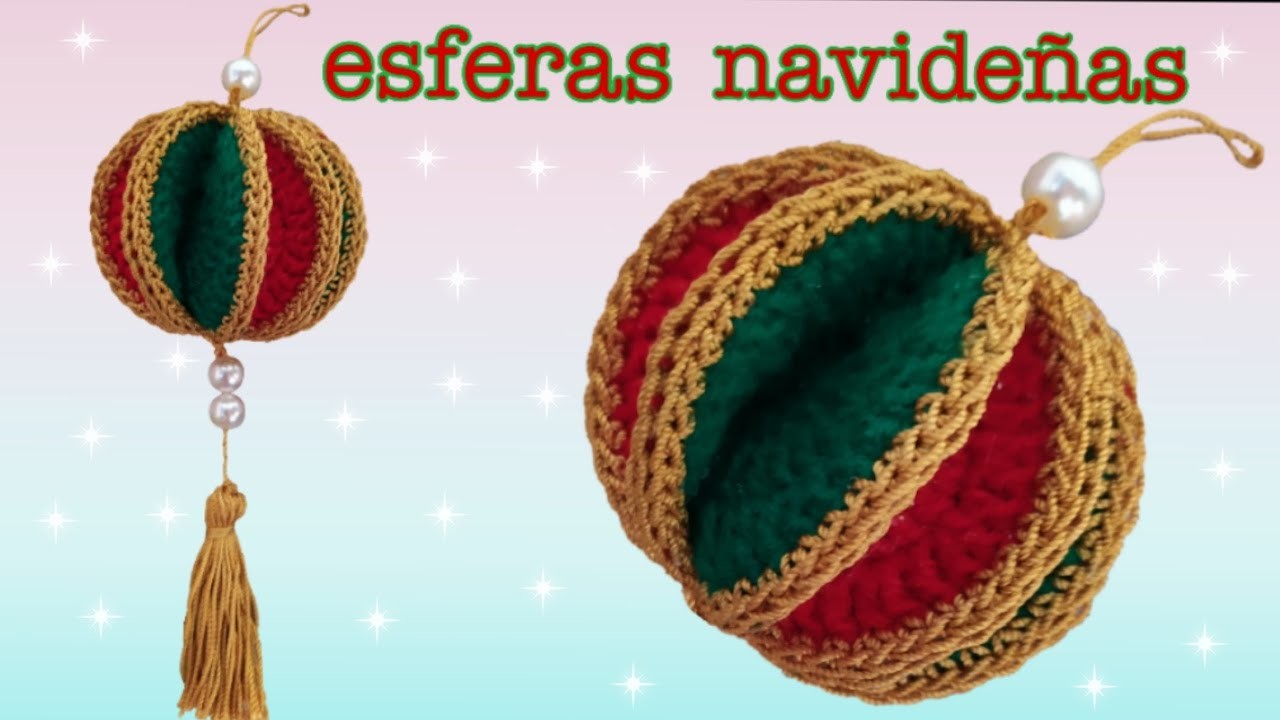 Esferas Navideñas hechas con lana fáciles y rápido de hacer