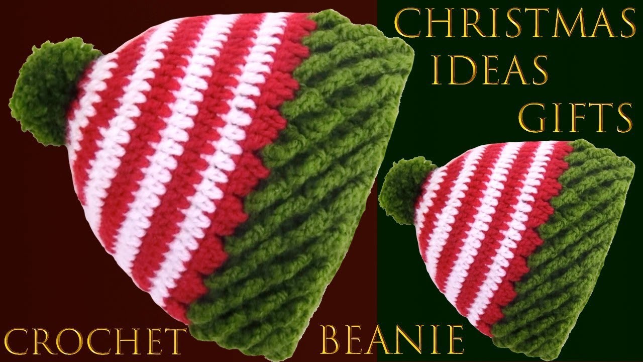 Gorro a Crochet punto 3D onditas trenzadas regalos Navideños 2019 Christmas Gifts ideas