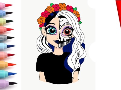 [MEJOR DIBUJO] Como dibujar una catrina kawaii - dibujos kawaii faciles