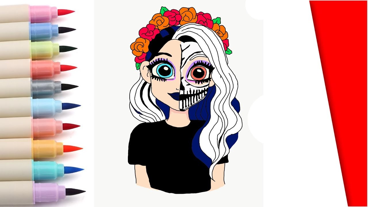 [MEJOR DIBUJO] Como dibujar una catrina kawaii - dibujos kawaii faciles