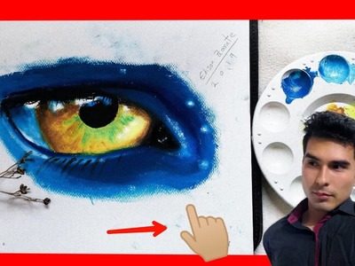 Pintando con los DEDOS ???? como pintar al óleo aprender a dibujar un ojo (AVATAR)