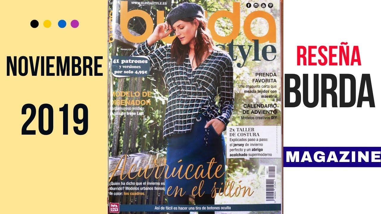 Reseña revista BURDA Style NOVIEMBRE 2019 con Dibujos Técnicos