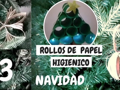 3 DIYs de NAVIDAD con ROLLOS de PAPEL HIGIENICO