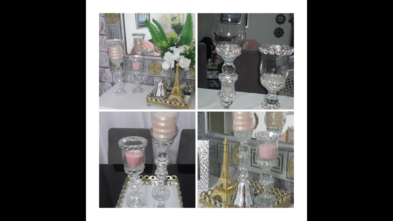 Como hacer Candelabrosde cristal lujosos y elegantes.candelabros lujosos elegantes y económicos