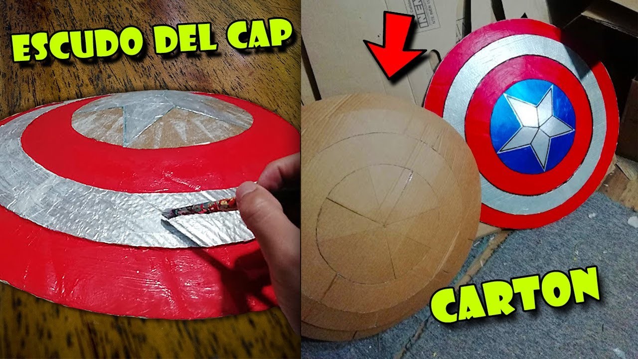 Como hacer el  Escudo del Capitán América │tutorial escudo del cap usando cartón