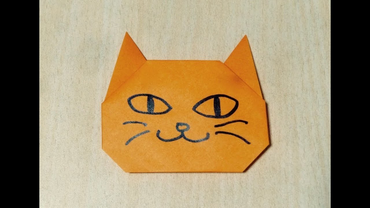 Cómo hacer un gato. Origami. El arte de doblar papel.