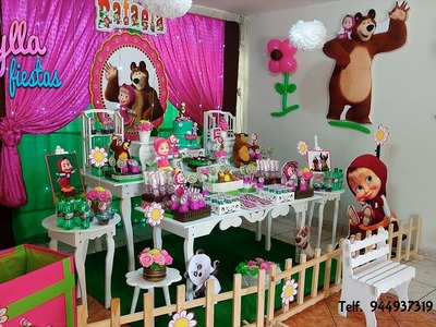 Decoración vintage MASHA y el OSO ???? cumpleaños de niñas ???? Masha and the Bear Decorating