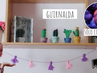 DIY guirnalda con lana.¡Decora tu cuarto!