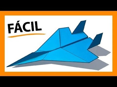 FÁCIL F-15 Avión de papel ???? Cómo hacer un increíble avión de papel de guerra que vuele mucho