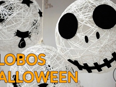 Globos con cuerdas para Halloween - Manualidades fáciles para niños con Chikibox