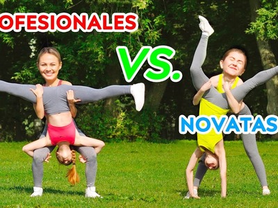 ¡DESAFÍO DE ACROBACIAS IMPOSIBLES! PROFESIONALES vs. NOVATAS || Trucos de gimnasia