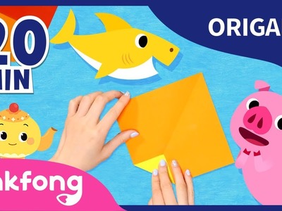 Las Mejores Canciones de Origami | Tiburón Bebé | +Recopilación | Pinkfong Canciones Infantiles