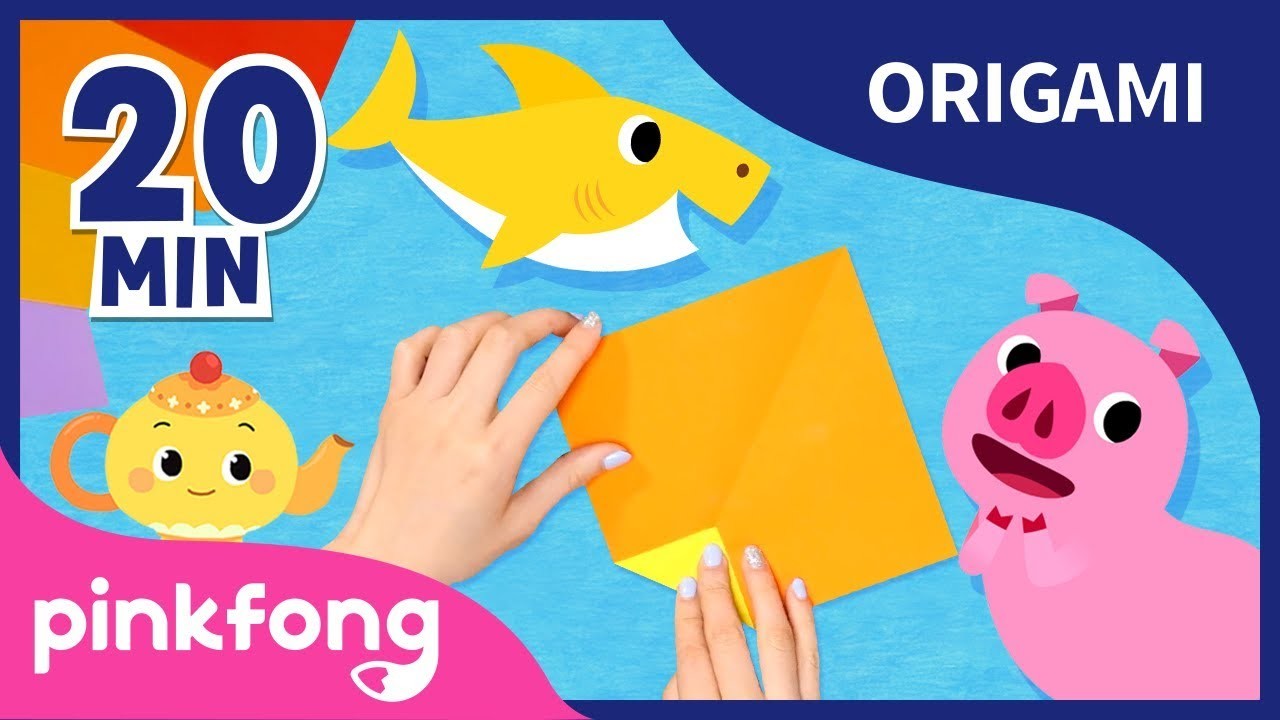 Las Mejores Canciones de Origami | Tiburón Bebé | +Recopilación | Pinkfong Canciones Infantiles