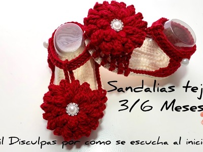 Sandalias Tejidas A Crochet | 3.6 Meses | Paso a Paso | Crochet Baby Sandals