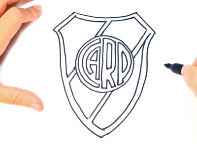 Como dibujar un Escudo de River Plate paso a paso