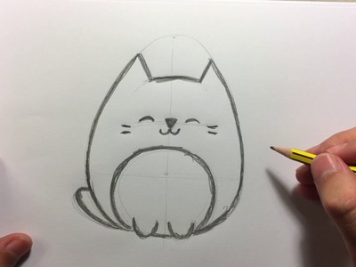 Como dibujar un gato a partir de un ovalo