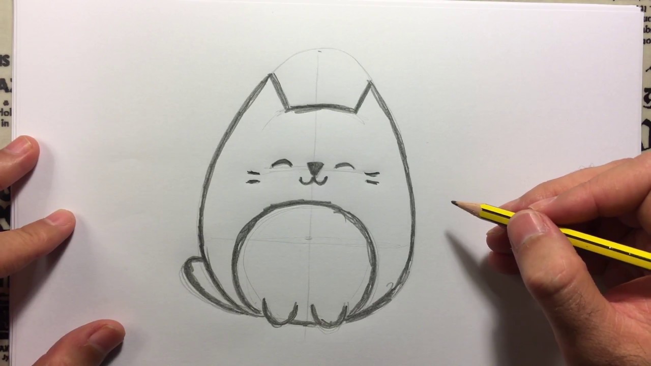 Como dibujar un gato a partir de un ovalo