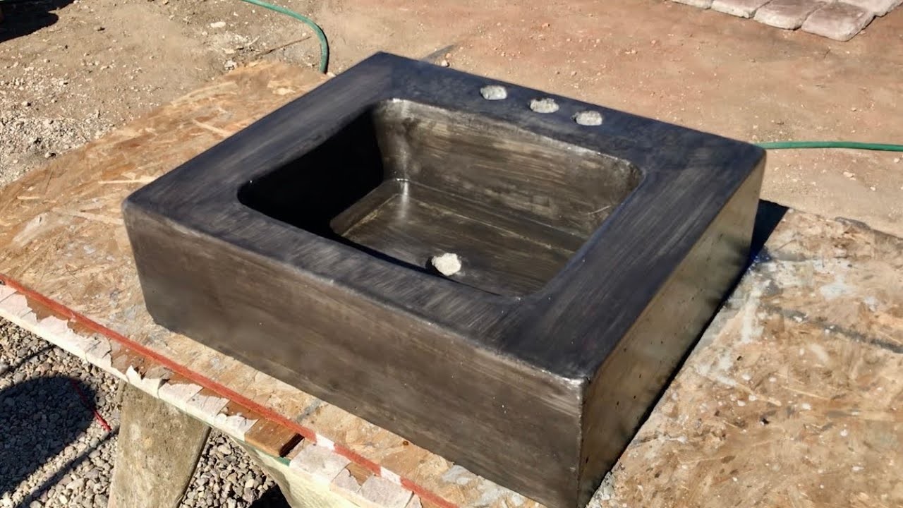 COMO HACER UN LAVABO,  LAVAMANOS, O SINK DE CEMENTO. MAKING A CONCRETE SINK