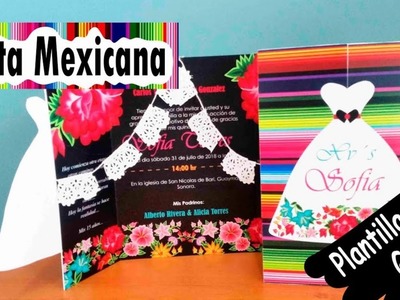 ✒️DIY :Tarjeta-Invitación Fiesta mexicana-quinceañera
