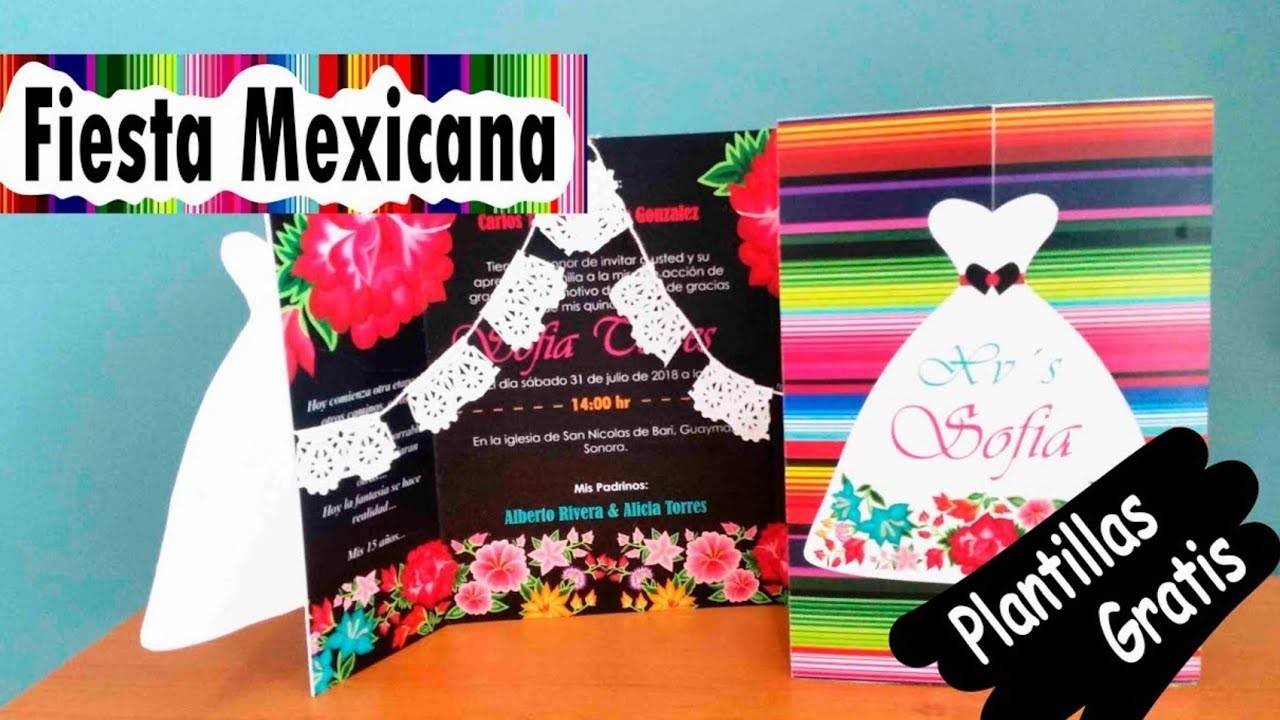 ✒️DIY :Tarjeta-Invitación Fiesta mexicana-quinceañera