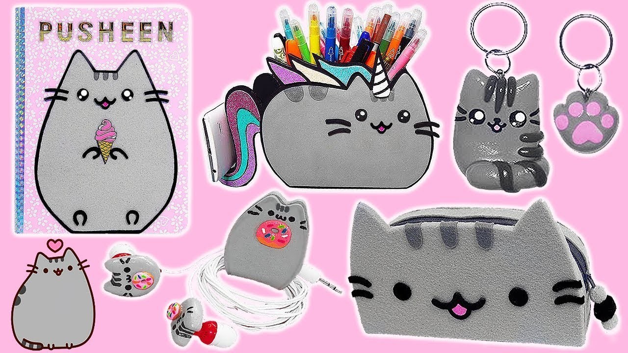 ♥ Diys de Pusheen para Vuelta a clases, llaveros BFF, organizador 2 en 1 y auriculares con soporte♥