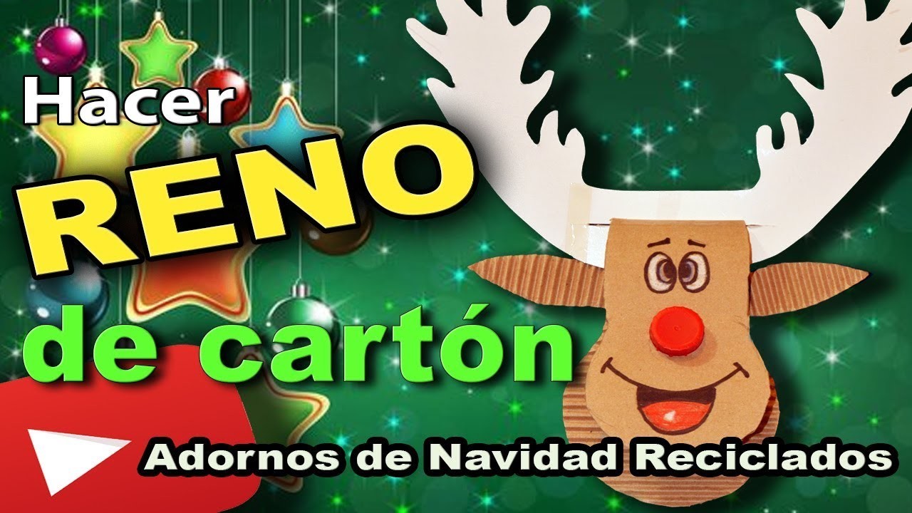 Hacer un RENO navideño de CARTÓN | Muy sencillo | Tutorial - RUDOLF of cardboard