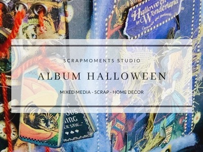 MINIALBUM HALLOWEEN SENCILLO. estructura sencilla con cuerdas by SCRAPMOMENTS