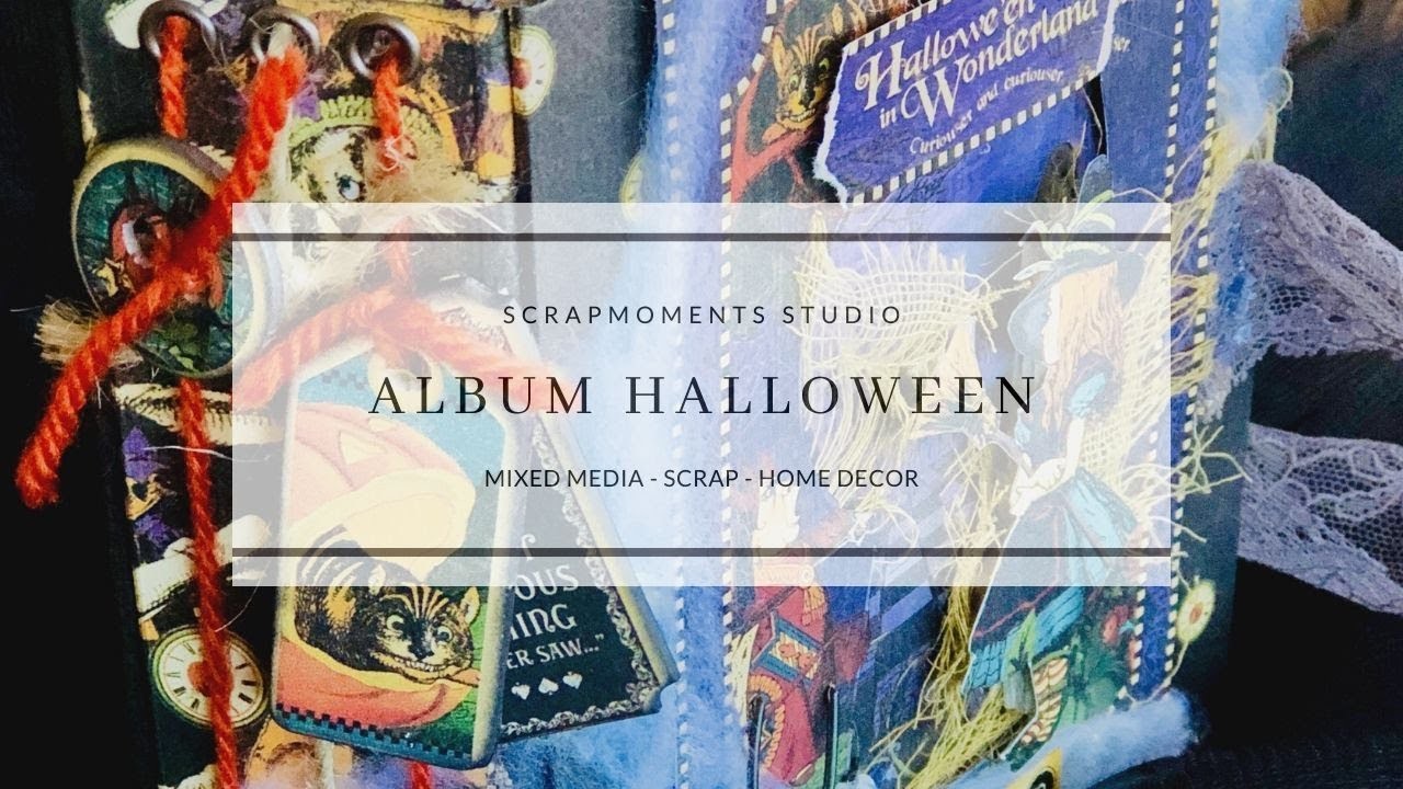 MINIALBUM HALLOWEEN SENCILLO. estructura sencilla con cuerdas by SCRAPMOMENTS