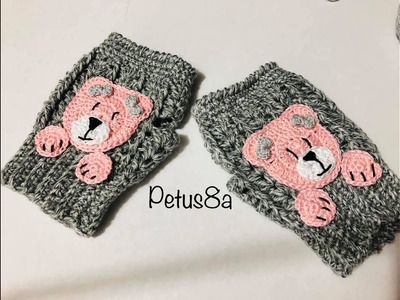 Mitones, guantes sin dedos o manoplas en crochet amigurumis by Petus
