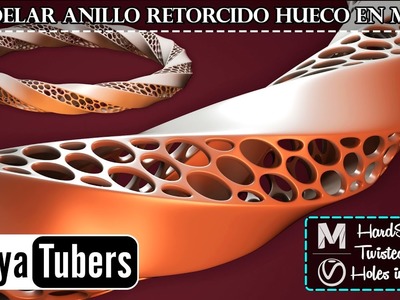 Modelar Anillo Retorcido Hueco en Autodesk Maya - HardSurface  Paramétrico Voronoi - MayaTubers