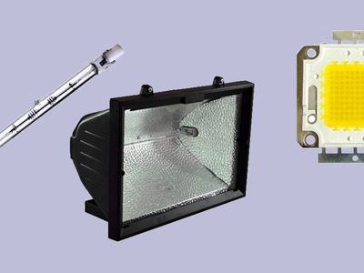 Reflector LED CASERO con uno  HALOGENO antiguo
