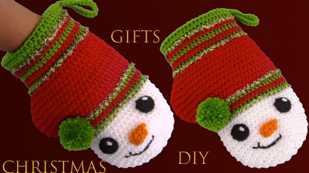 Agarraderas de ollas para navidad a crochet de muñeco de nieve para regalo Christmas Gifts Diy